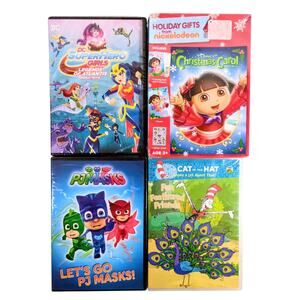 Kids Childrens DVD Lot DC Super Hero Girls Dora PJ Masks Cat in the Hat New